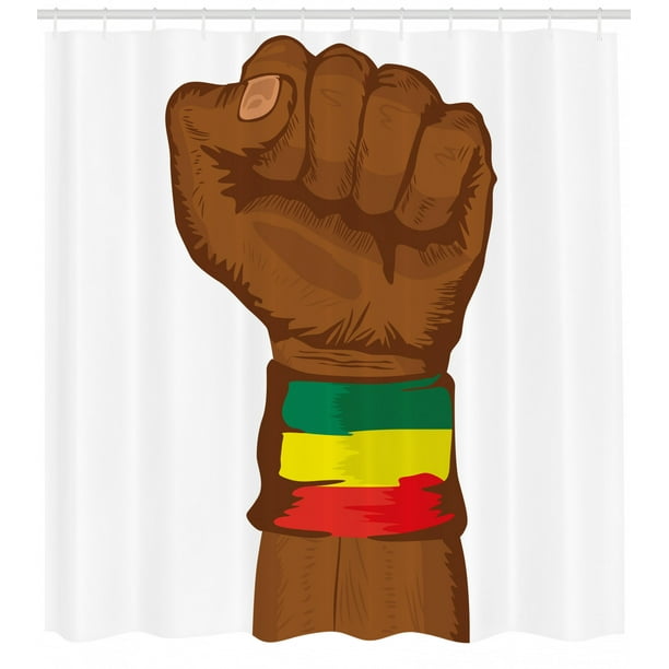 Rasta 10x12 FT Backdrop Photographers,Ethiopian Rebellion Symbol Wrist with Flag Colors Art Print Background for Baby Shower Birthday Wedding Bridal Shower Party Decoration Photo Studio